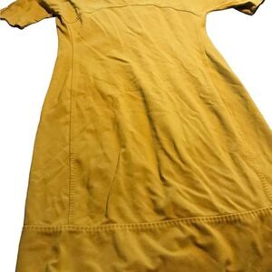 Joan Vass mustard cotton dress excellent condition size small see pics